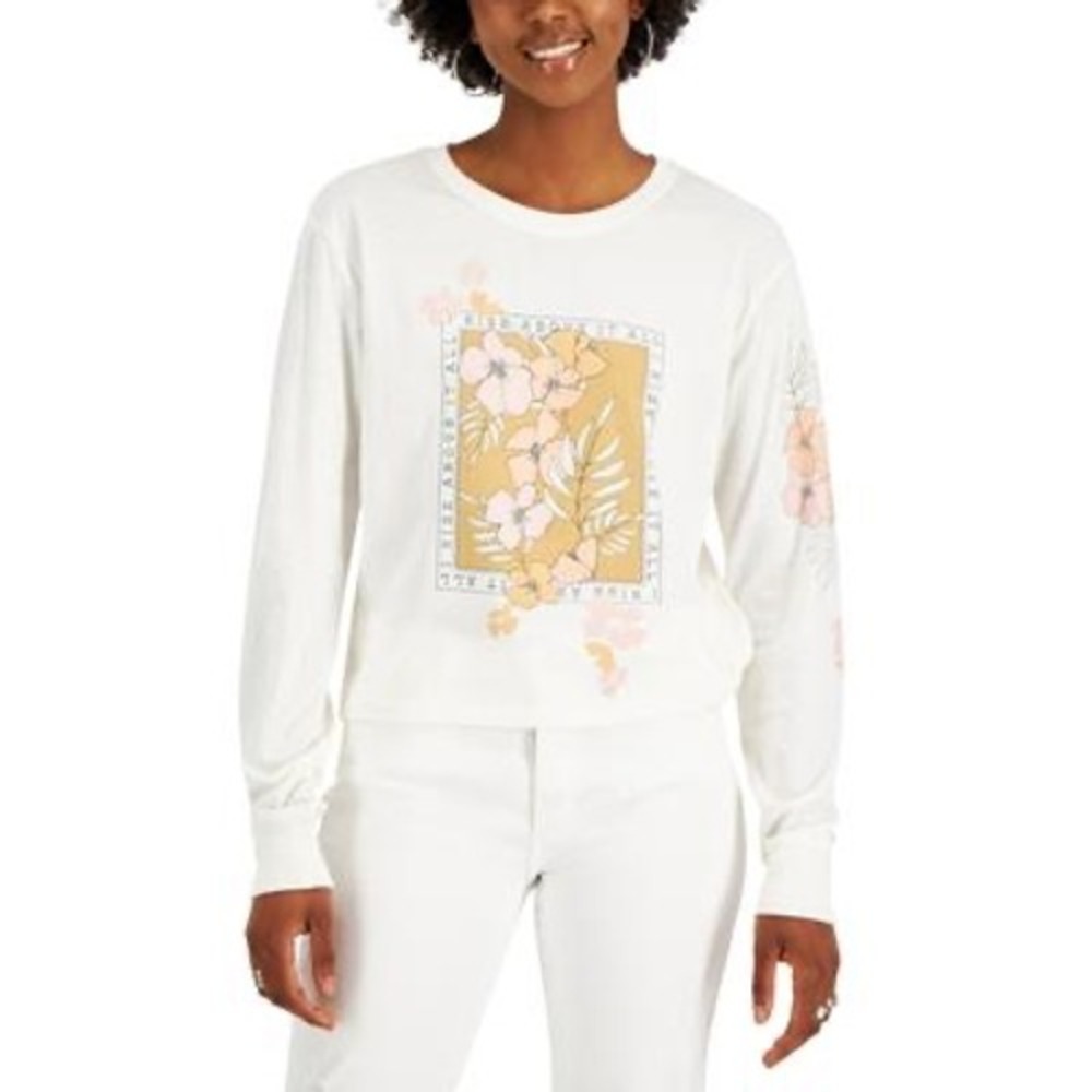 Love Tribe Juniors' Rise Above It All Long-Sleeve T-Shirt Size M‎